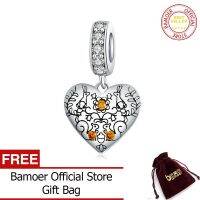 BAMOER 925เงินสเตอร์ลิงเถาและกรวยไพน์ CZ ออกซิไดซ์ Platinum Original Charm สำหรับเครื่องประดับแบรนด์ทำให้ผู้หญิง SCC1600