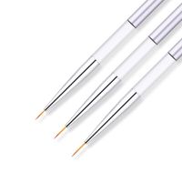 BORN PRETTY 3PCS Nail Brush Acrylic Handle Pen Nail Art Line Painting Flower Drawing Brush For UV Gel Polish Nail Art Tool Artist Brushes Tools