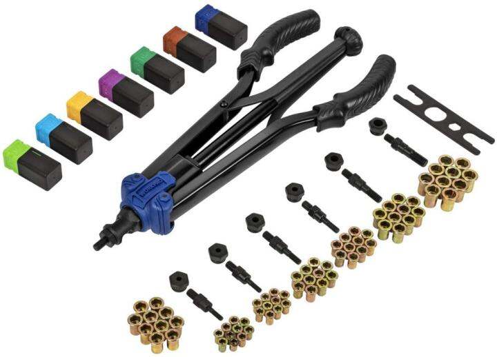 WORKPRO 15" Hand Rivet Nut Setter Kit 79Piece High Leverage Rivet Nut