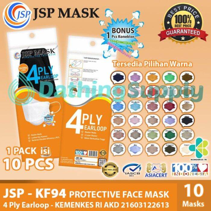 Masker Medis Jsp Kf Ply Premium Isi Pcs Model Kf Convex Korea Terdaftar Kemenkes