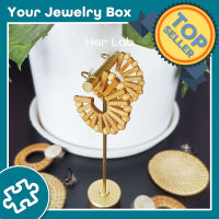 Her Lab Jewelry | แขวนกล่องเครื่องประดับชั้น Tabletop ยืนฟรีที่แขวนสร้อยคอจอแสดงผล,นิกเกิล/Gold ส่งเสริมการขาย พื้นฐาน ป้องกัน