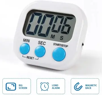 Electronic Kitchen Timer LCD Display Large Screen Electronic Timer Positive  Negative Baking Timer Reminder Timing Big Loud Alarm