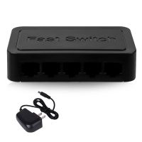 Mini 5 Port Network Switch Ethernet Switch Internet Splitter Desktop 10/100/1000Mbps RJ45 Hub, Gigabit