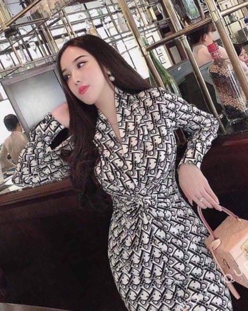 Đầm sơ mi họa tiết dáng xòe tay lỡ KK10320  Thời trang công sở KK  Fashion 2019