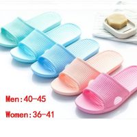 CODniuba270 【Ready Stock】Women / Men Fashion Indoor Shoes Summer Antiskid Bath Flat Home Couples Non-slip Slippers