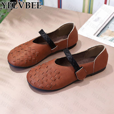 Flats Weave Woman Shoes 2022 Spring Casual Shallow Walking Woman Loafers Fashion Designer Dress Ballet Dance Femme Chaussures