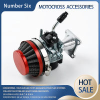 สำหรับ Mini Moto Dirt Pocket Bike A,49cc 50cc 80cc 2จังหวะ Water Cooled คาร์บูเรเตอร์ W Intake Manifold Air Filter