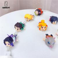 อะนิเมะสาย Usb ยี่ห้อ SANGYI Kamado Tanjiriu Kimetsu No Yaiba ม้วนสายเคเบิล Demon Slayer ที่เก็บสายที่ครอบสายไฟตัวป้องกันสายไฟ