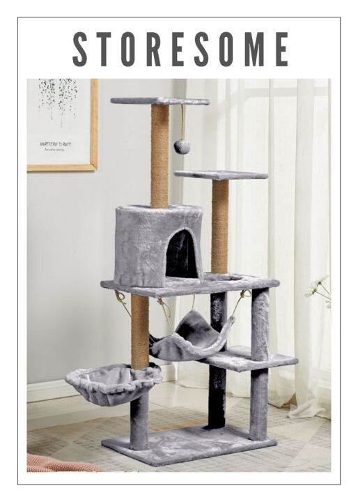 Exclusive Cat Climbing Post With Fun Hammock And Multiple Platforms (3