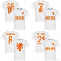 Cute World Cup Netherlands T-shirt Jersey Fans Tee Sneijder Wijnaldum De Jong Virgil Short Sleeve Plus Size