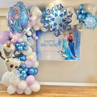 121pcs/Set Disney Frozen Theme Party Decoration Giant Snow Foil Balloons Olaf Balloon Birthday Baby Shower Party Supplies Global Balloons