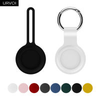 URVOI Key Ring สำหรับ Apple AirTag ฝาครอบป้องกัน Location Tracker เคสซิลิโคนพร้อมแหวนสแตนเลส Secure Holder