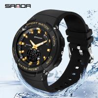 Top Brand SANDA Mens Watches Fashion Womens Watch Luxury Resistance Countdown Sport Watch 50M Waterproof Clock For Boy And Girl