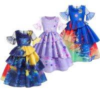 【Ladies shop】 Encanto Isabela CharmDressChild Girl Dressesgown พัฟแขนเครื่องแต่งกายเสื้อผ้าเด็ก GirlsFlower