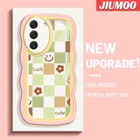 JIUMOO เคสปลอกสำหรับ Samsung S22บวก S22พิเศษ5G เคสแฟชั่นดีไซน์ใหม่ลายรอยยิ้มที่สร้างสรรค์เคสโปร่งใสลายกล้องถ่ายรูปซิลิกาเจลฝาครอบป้องกันกันกระแทกแบบใสนุ่มขอบลอนเคสมือถือ