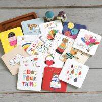 12pcs mini cards cute greeting cards all acassion small birthday message cards for childrenvalentine card