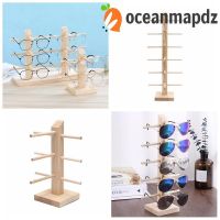 ☾▥ Oceanmapdz ชั้นวางแว่นตา แบบไม้ หลายชั้น เรียบง่าย สําหรับโชว์เครื่องประดับ