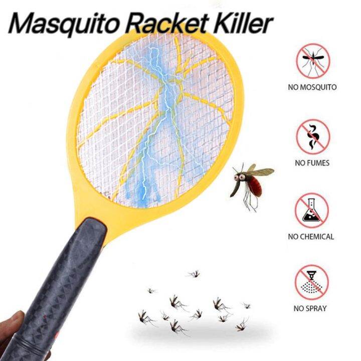 Electric Mosquito Racket Killer Portable Fly Insect Bug Zapper Bat