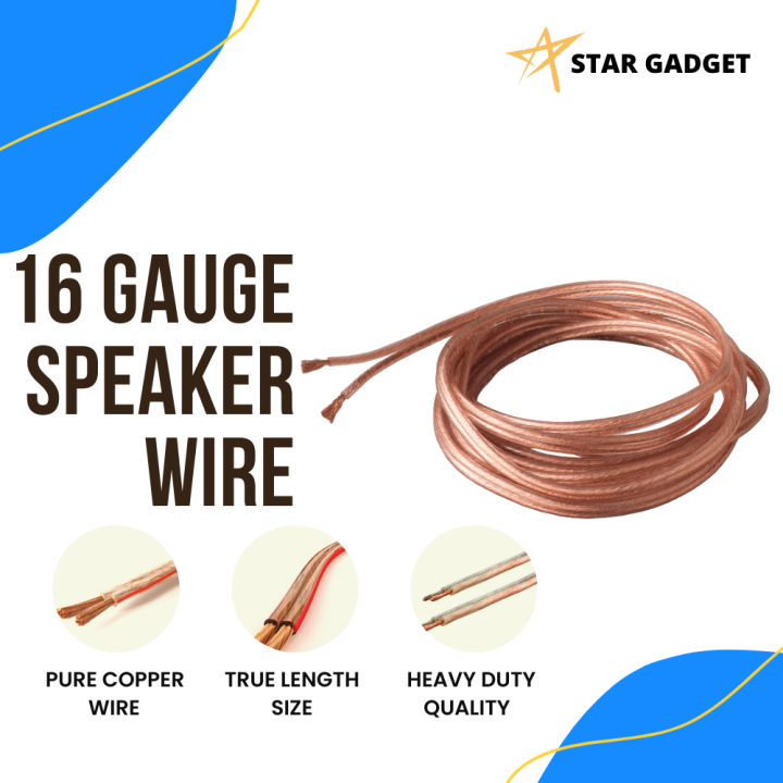 Speaker Wire 16 Gauge 5 and 10 Meters Lazada PH