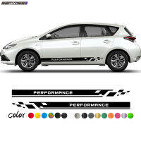 2Pcs รถประตูด้านข้างกระโปรงสติกเกอร์ Performance Edition Body Long Stripe สติ๊กเกอร์ไวนิลสำหรับ Toyota Auris Hatchback Wagon อุปกรณ์เสริม