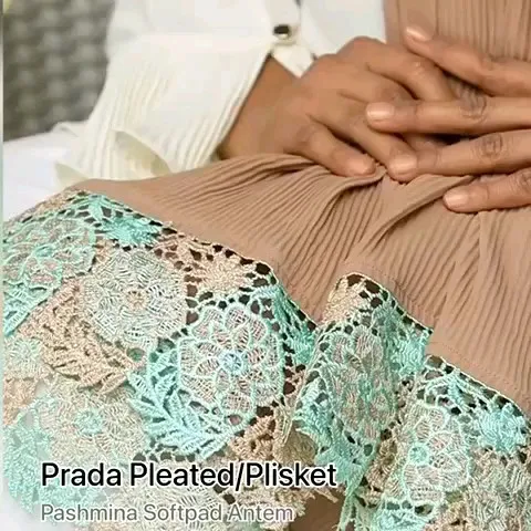Jilbab Pashmina Prada Plisket Ceruti Softpad By Flow | Lazada Indonesia
