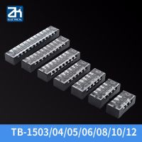 1Pcs 600V 15A TB1503 TB1504 TB1505 TB1506 TB1508 TB1510 TB1512 Positions Screw Electric Wire Connection Barrier Terminal Strip