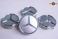 ฝาครอบดุมล้อ Mercedes Benz 75MM เมอร์เซเดสเบนซ์ 75MM สีเงิน