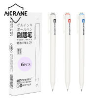 AICRANE แห้งเร็วปากกาปากกาเจลโรงเรียนนักเรียน6ชิ้นอุปกรณ์เครื่องเขียนในโรงเรียนสไตล์เกาหลีญี่ปุ่น