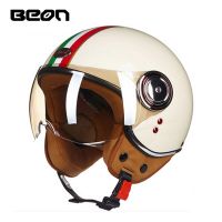 Capacete BEON 110B รถจักรยานยนต์สกูตเตอร์หมวกกันน็อก Beon เปิด3/4รถจักรยานยนต์ Jet Vintage Retro หมวกกันน็อก Casco ECE Certification