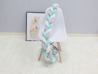 1M2M3M4M Baby Bumper Crib Cot Protector Infant Bebe Bedding Set for Baby Boy Girl Braid Knot Pillow Cushion Room Decor