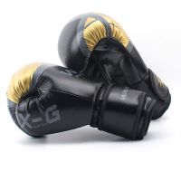 Black 10OZ Men Women PU Kick Boxing Gloves Karate Muay Thai Free Fight MMA Sanda Training Adults Kids Sparring Equipment