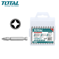 TOTAL ดอกไขควงลม ปากแฉก PH2 ขนาดยาว 50 มม. (ปลายแม่เหล็ก) (แพ็คละ 10 อัน) รุ่น TAC16PH223 ( Screwdriver Bits )