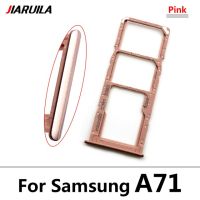 【✲High Quality✲】 xuren5304977 5ชิ้น/ล็อตสำหรับ Samsung A12ซิมการ์ดถาดใส่ซิมตัวอ่าน Sd ขาตั้งโทรศัพท์ซัมซุง Samsung A12 A31 A51 A71ถาดใส่ซิมการ์ดผู้ถือคู่ Atacado