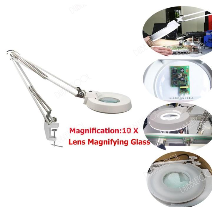 lamp-magnifier-โคมไฟแว่นขยายแบบหนีบโต๊ะ-10-เท่า-แว่นขยายแบบมีไฟ-รุ่น-xb-86a-magnifiacation-10x