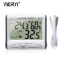 Digital LCD Thermometer Hygrometer Indoor Mini Temperature Humidity Meter Sensor with Probe Weather Station Frost Point Alarm