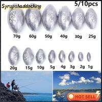 SYRUPSHADDOCKING 5/10Pcs แยก Line Sinkers น้ำหนักเพิ่มเติม ขั้วต่อตะขอ ตกปลาตะกั่วตก Sinker รูปมะกอก