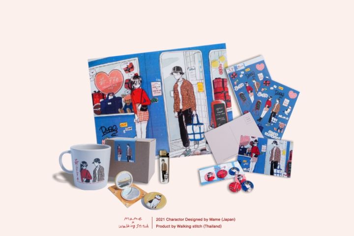 walking-stitch-โปสการ์ด-mame-postcard