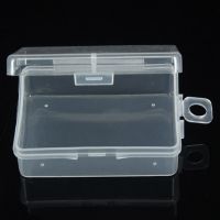 Mini Practical Clear Plastic Transparent Storage Box Debris Collect Container Case With Lid Hanging Hole Portable Storage Box