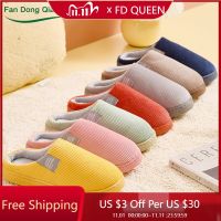 New Winter Thicken Plush Cotton Slippers for Women Man Indoor Non-slip Thick Bottom Couples Home Women Ladies Shoes Worm Autumn