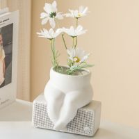 Ceramic Leg Vase Cute Abstract Body Art Small Flower Pot Flower Fairy Crafts Flower Arrangement Planting Succulent Plants