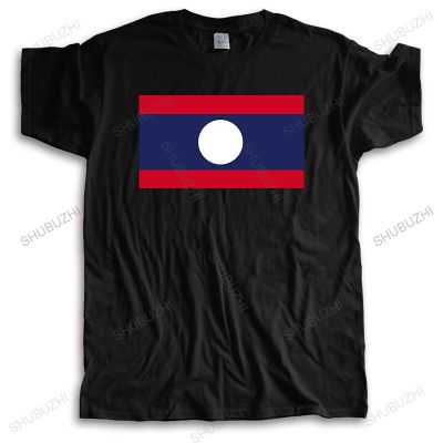 เสื้อยืดโอเวอร์ไซส์Laos เสื้อยืดผ้าฝ้าย 100% พิมพ์ลายทีมชาติฟุตบอล Laotian ทรงหลวม แฟชั่น สําหรับผู้ชายS-4XL  5BH5