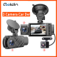 COOLDIN กล้องติดรถยนต์กล้อง3ตัวสำหรับบันทึกวิดีโอรถยนต์ FHD 1080P สามช่อง DVRs เครื่องบันทึกวิดีโอกล้องติดรถยนต์กล้องจอดรถ24ชั่วโมง