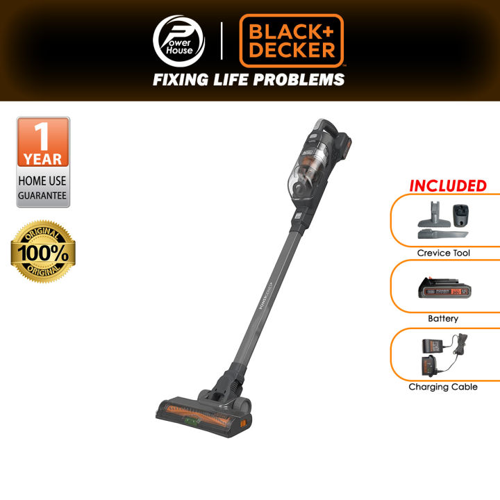 BLACK+DECKER POWERSERIES+ 20V MAX Cordless Vacuum, LED Floor Lights,  Lightweight, Portable, Battery Included (BHFEA18D1), Gray