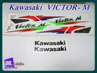 #สติ๊กเกอร์ตัวรถ สำหรับรถสีเขียว คาวาซากิ เคลือบเงา // KAWASAKI VICTOR- M Year 1996 BODY STICKER SET Green