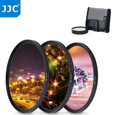 JJC Variable Star Filter Cross Screen Starburst Filter Kit 4 6 8 Lines สำหรับ Canon Nikon Olympus Pentax พร้อมเลนส์เคสฟิลเตอร์