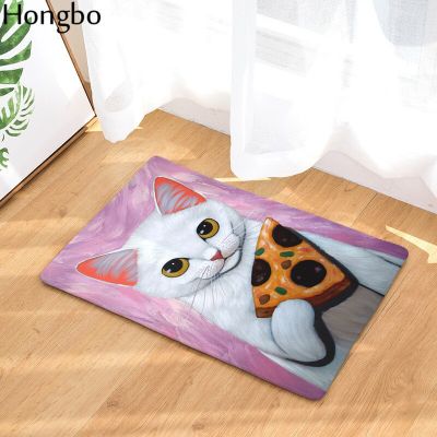 Hongbo Doormat Carpets Couple Cats Print Mats Floor Kitchen Bathroom Rugs 40X60 or 50x80cm felpudo deurmat