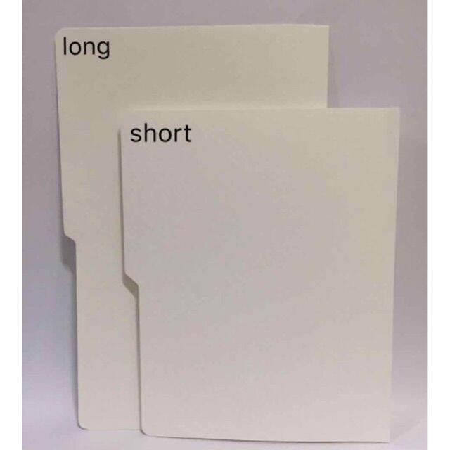 File Folder White Long and Short 10pcs/pack/order | Lazada PH