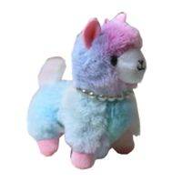 กระเป๋าสตรีจี้ตุ๊กตา Alpaca สำหรับพวงกุญแจกับแหวนโลหะสำหรับกระเป๋าถือกระเป๋าสำหรับ Totes เสื้อผ้ากระเป๋าเป้สะพายหลังยัดไส้ Orn