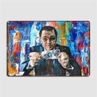 Wanghuilishop Wall Street Wolf Of Wallstreet เงินโลหะแผ่นโปสเตอร์พิมพ์แผ่นห้องนั่งเล่นผับดีบุกป้ายโปสเตอร์ด้านบนการลงทุน Decor