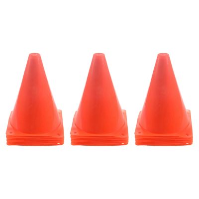7-Inch Plastic Traffic Cones (18-Pack) Multi- Cone Physical Education Sports Training Gear Soccer Traffic Cones